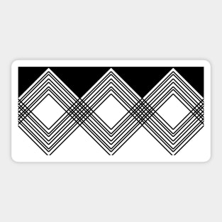 Abstract geometric pattern - black and white. Sticker